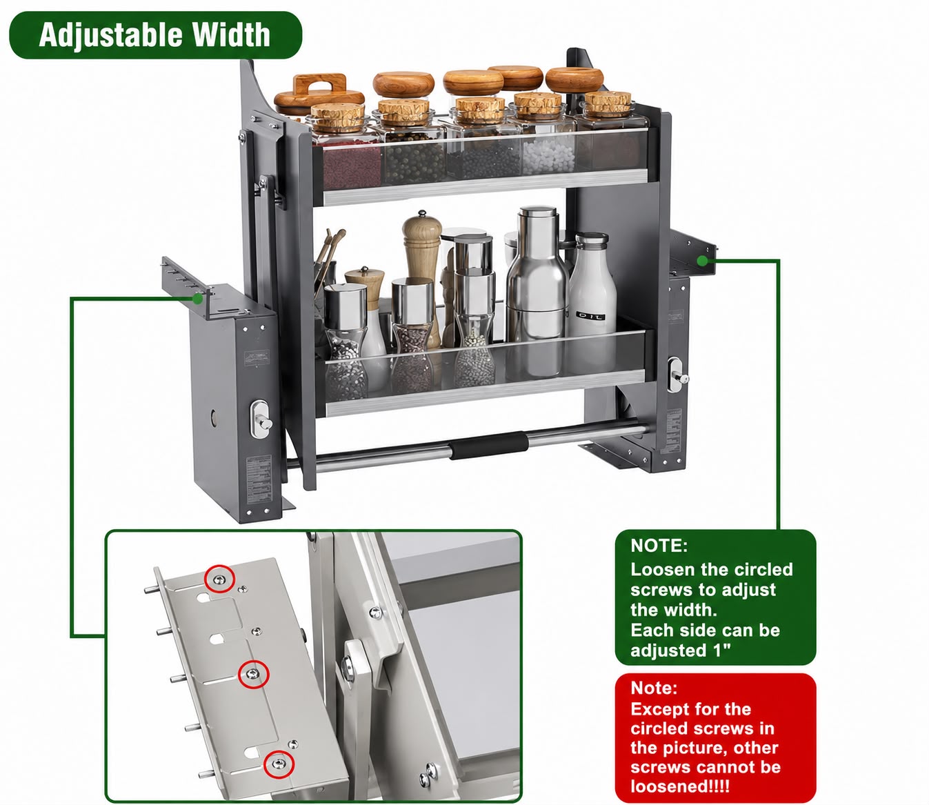 Heavy Duty Pull Down Cabinet Organizer