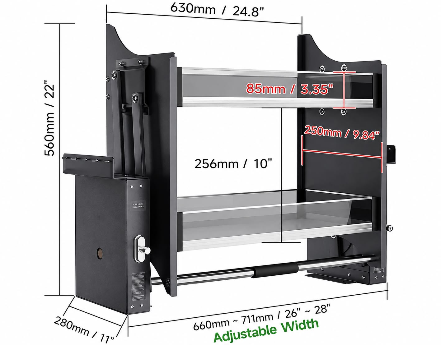 Heavy Duty Pull Down Cabinet Organizer