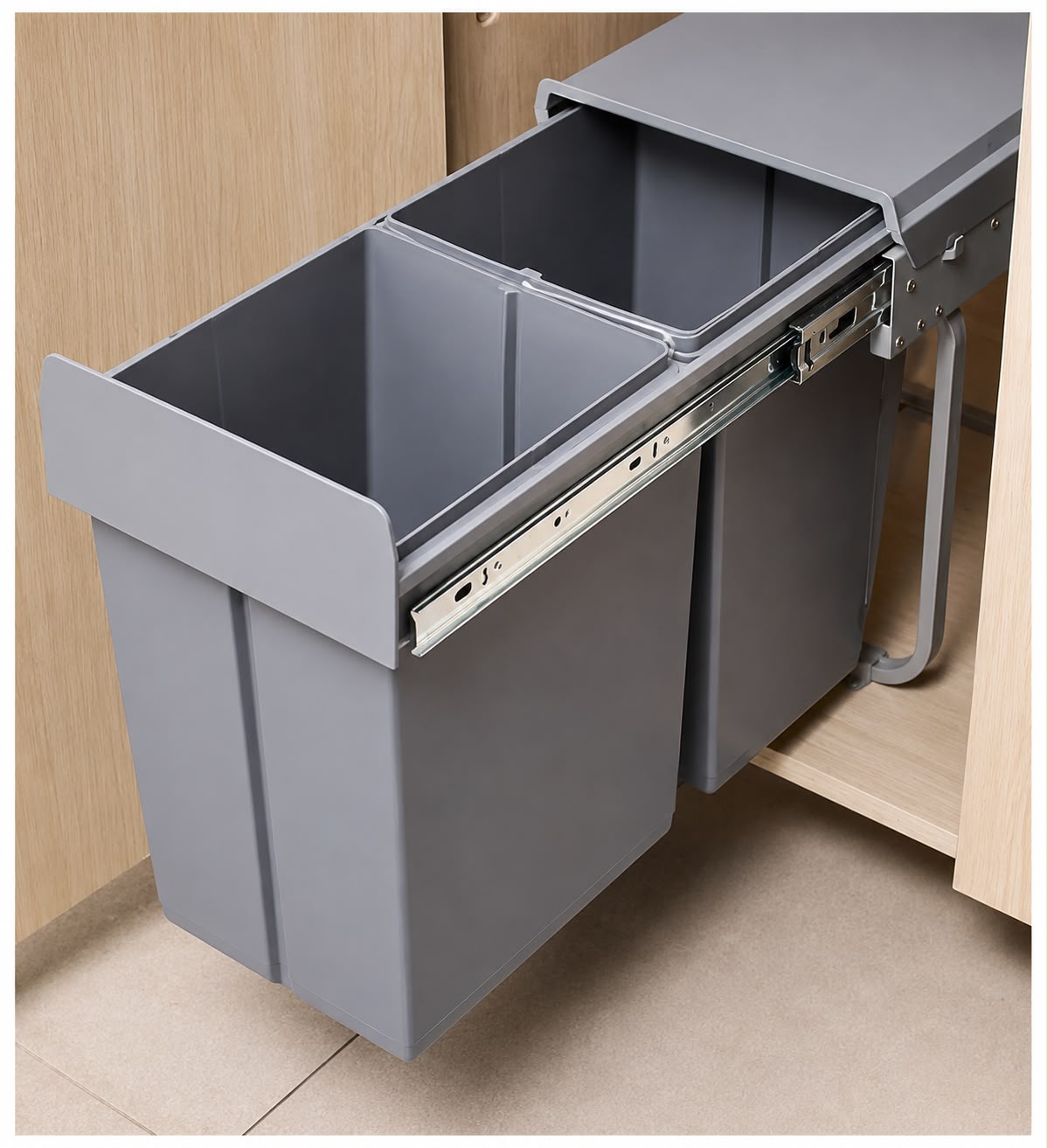  Soft-Close Kitchen Waste & Recycling Bin